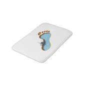 Footprint Lake - Surreal Fishing Art Badematte (Schrägansicht)