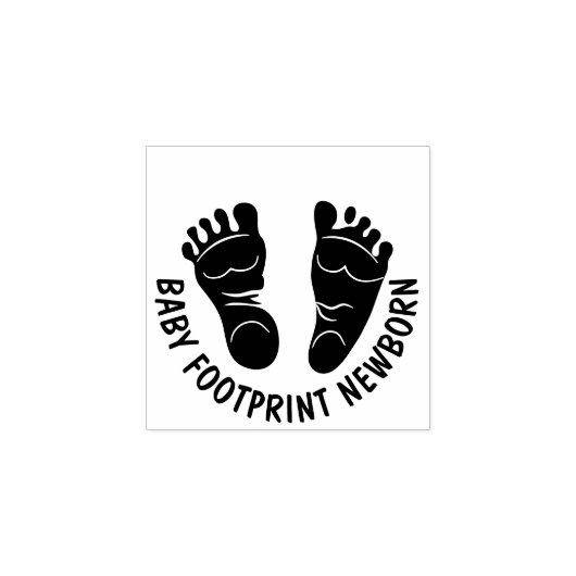 Footprint Neugeborenes Baby Gummistempel (Prägung)