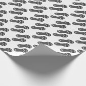Footprint of running shoes geschenkpapier (Ecke)