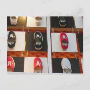 Footprint Schuhpostkarte Postkarte