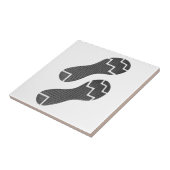 Footprint von Laufschuhen Fliese (Seite)