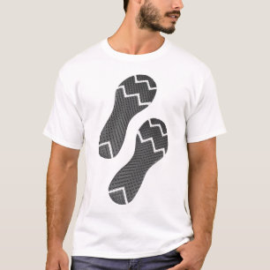 Footprint von Laufschuhen T-Shirt