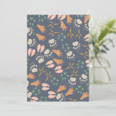 Footprints Animal Lover Natural Spring Vibes Einladung (Stehend Vorderseite)