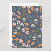 Footprints Animal Lover Natural Spring Vibes Einladung (Vorne/Hinten)