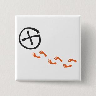 Footprints - black button