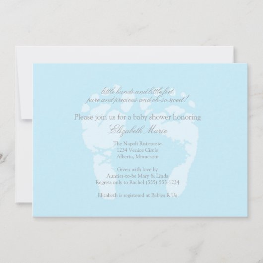 Footprints Einladung (Vorderseite)