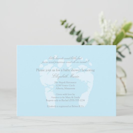 Footprints Einladung (Stehend Vorderseite)