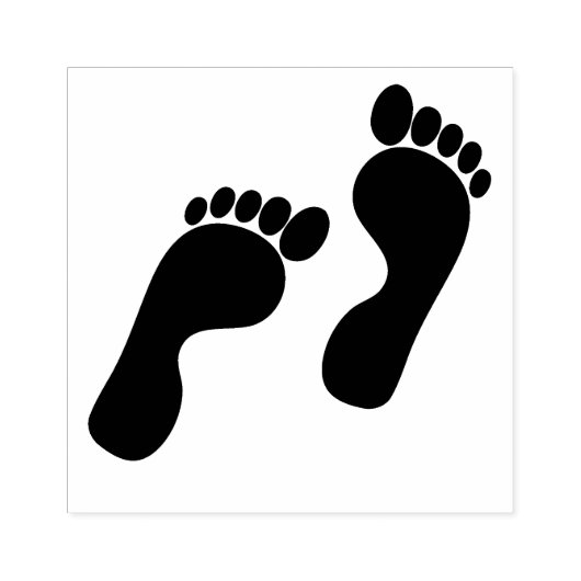 Footprints Gummistempel (Prägung)
