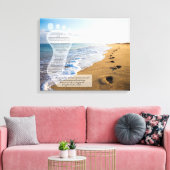 Footprints im Sand Gedicht 20x16 Leinwanddruck (Insitu (Wohnzimmer))