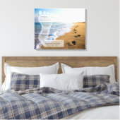 Footprints im Sand Gedicht 20x16 Leinwanddruck (Insitu (Schlafzimmer))