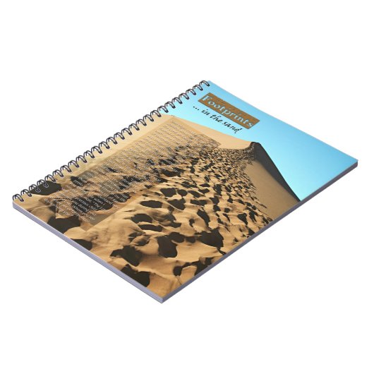 Footprints im Sand Journal Notizblock (Linke Seite)