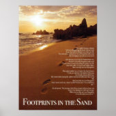 FootPrints im Sand Poster (Vorne)