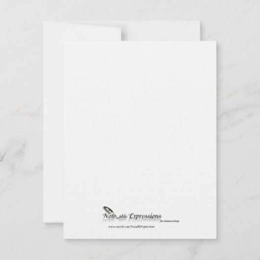 Footprints im Sand Response Card RSVP Karte (Rückseite)