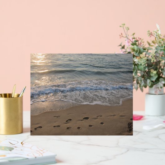 Footprints in the Sand Acrylschild (Hochzeit)