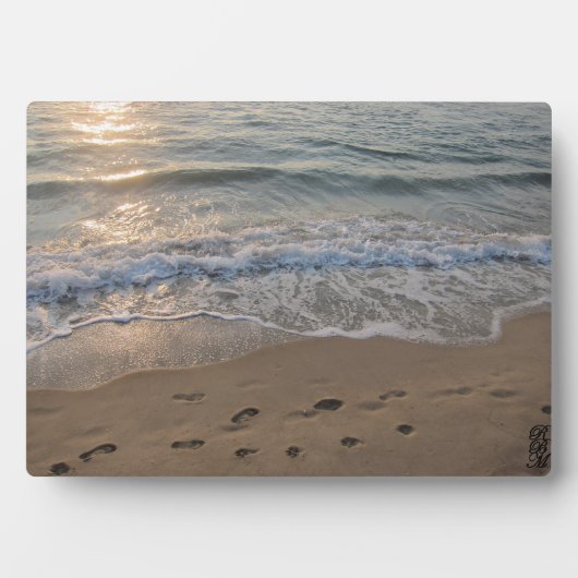 Footprints in the Sand Fotoplatte (Vorderseite)