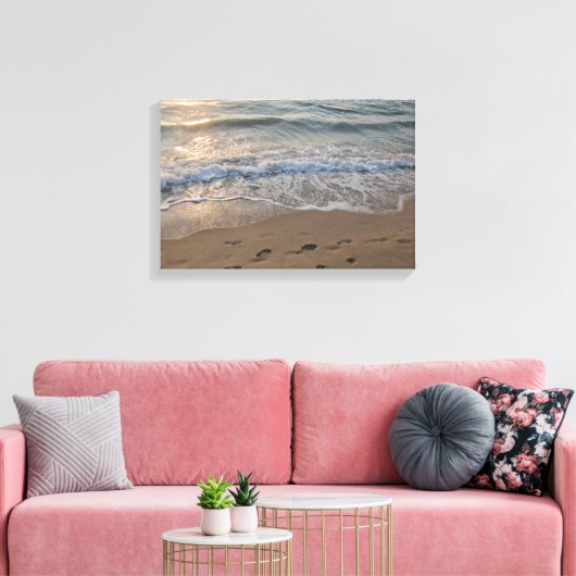 Footprints in the Sand Leinwanddruck (Insitu (Wohnzimmer))