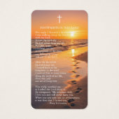 Footprints In The Sand Photo Funeral Prayer Card (Vorderseite)