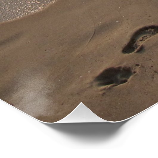 Footprints in the Sand Poster (Ecke)