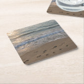 Footprints in the Sand Rechteckiger Pappuntersetzer (angewinkelt)
