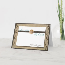 Footprints in the Sand Thank You Dankeskarte