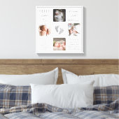 Footprints Mehrere Foto Birth Keepake Leinwand (Insitu (Schlafzimmer))