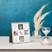 Footprints Mehrere Fotos Greige Birth Keepake Fotoplatte (InSitu)