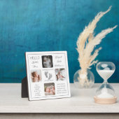 Footprints Mehrere Fotos White Birth Keepake Fotoplatte (InSitu)