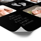 Footprints Multiple Photo Birth Keepsake Granddad  Poster (Ecke)