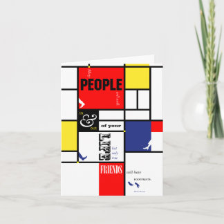 Footprints Note Card Karte