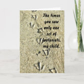 Footprints Note Card Karte (Vorderseite)