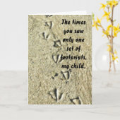 Footprints Note Card Karte (Gelbe Blume)