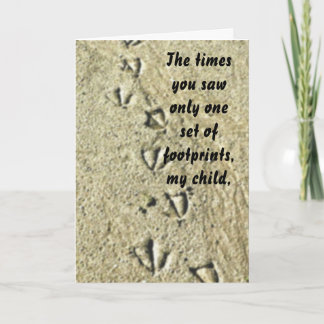 Footprints Note Card Karte