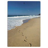 Footprints on Beach, Mabibi, Thongaland Klemmbrett (Rückseite)