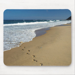 Footprints on Beach, Mabibi, Thongaland Mousepad