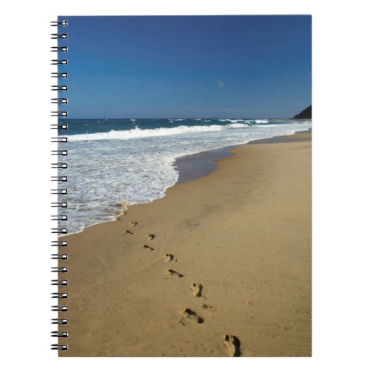 Footprints on Beach, Mabibi, Thongaland Notizblock (Vorderseite)
