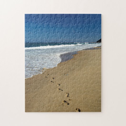 Footprints on Beach, Mabibi, Thongaland Puzzle (Vertikal)