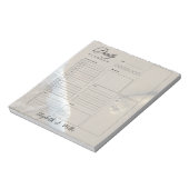 Footprints personalisierter Tagesplanblätter Notizblock (Rotiert)