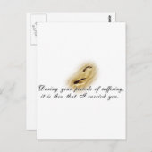 Footprints Postkarte (Vorne/Hinten)