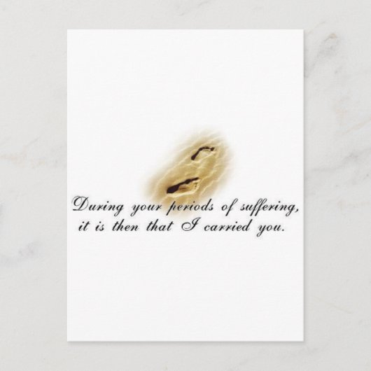 Footprints Postkarte (Vorderseite)