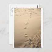 Footprints Postkarte (Vorne/Hinten)