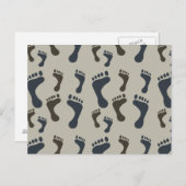 Footprints Postkarte (Vorne/Hinten)