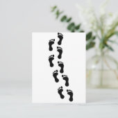 Footprints Postkarte (Stehend Vorderseite)