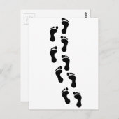 Footprints Postkarte (Vorne/Hinten)