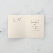 Footprints Sympathy Thank You Folded Note Card (Innenseite)