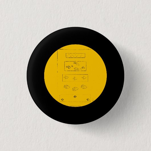 Footprints von Triasic Dinosauriern Button (Vorderseite)
