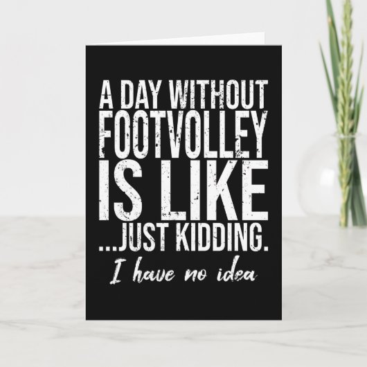 Footvolley lustiges Sportgeschenk Karte (Vorderseite)