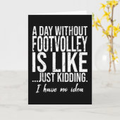 Footvolley lustiges Sportgeschenk Karte (Gelbe Blume)