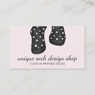 Footwear Girly Polka Dots Sock Visitenkarte