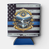 FOP Lodge 83 Thin Blue Line Can Coozie Dosenkühler (Vorderseite)