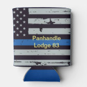 FOP Lodge 83 Thin Blue Line Can Coozie Dosenkühler (Rückseite)